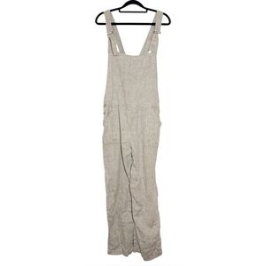 Lily Ashwell Beige Natural Linen Jo Overalls Jumpsuit - XS